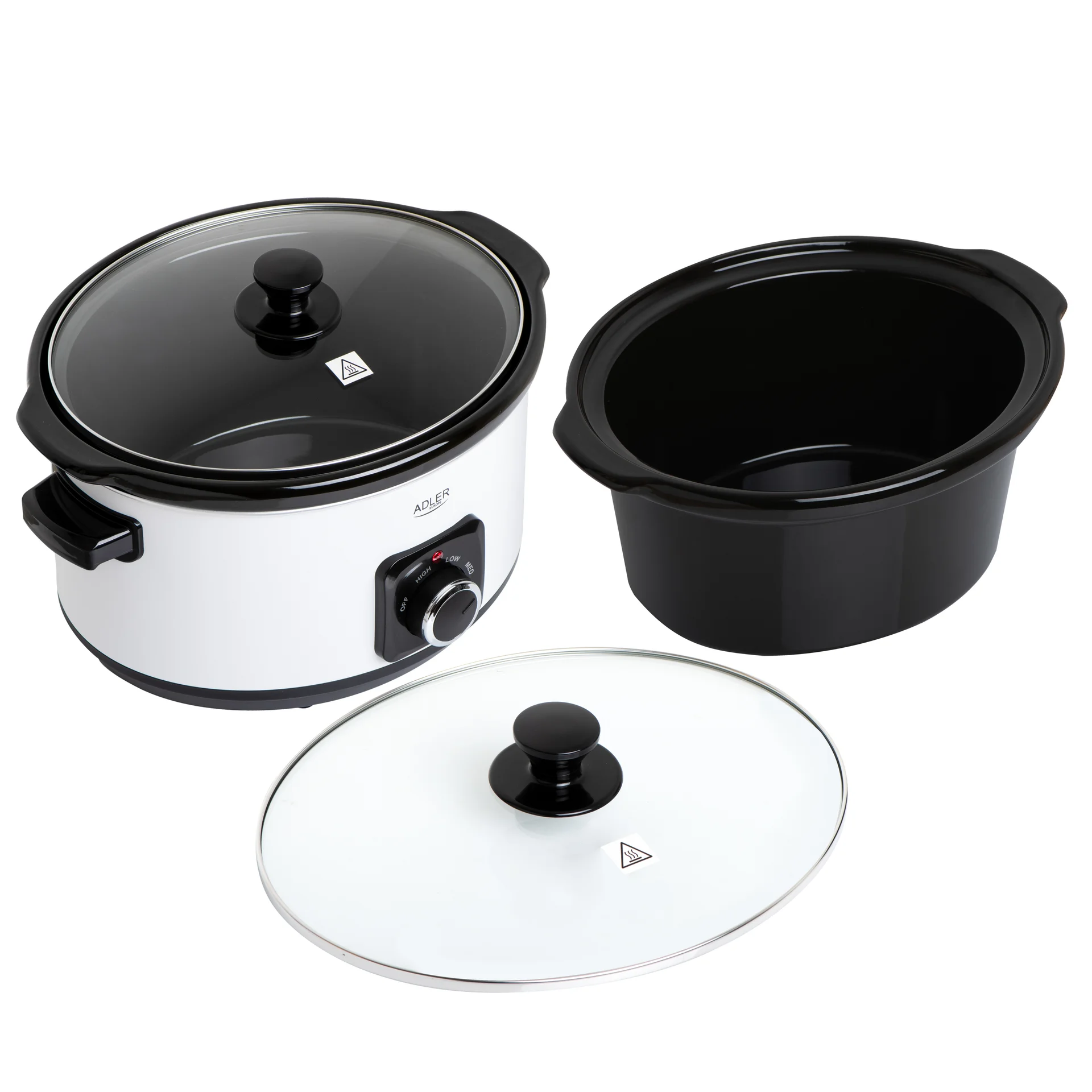Adler   Slow Cooker   AD 6413w   290 W   5.8 L   Number of programs 3   White - Image 5