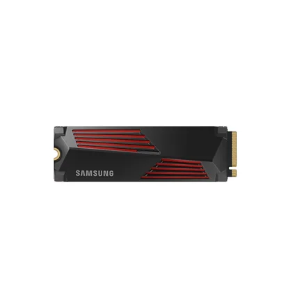 Samsung   990 PRO with Heatsink   4000 GB   SSD form factor M.2 2280   Solid-state drive interface M.2 NVME   Read speed 7450 MB/s   Write speed 6900 MB/s - Image 1