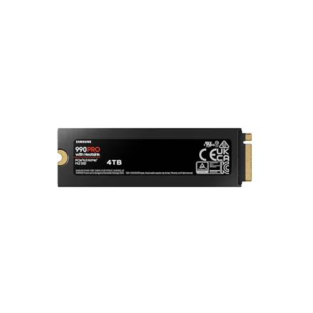 Samsung   990 PRO with Heatsink   4000 GB   SSD form factor M.2 2280   Solid-state drive interface M.2 NVME   Read speed 7450 MB/s   Write speed 6900 MB/s - Image 3