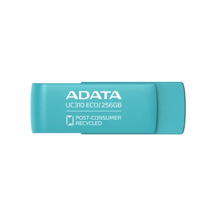 ADATA   USB Flash Drive   UC310 ECO   256 GB   USB 3.2 Gen1   Green - Image 1