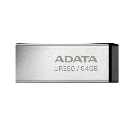 ADATA   USB Flash Drive   UR350   64 GB   USB 3.2 Gen1   Black - Image 1