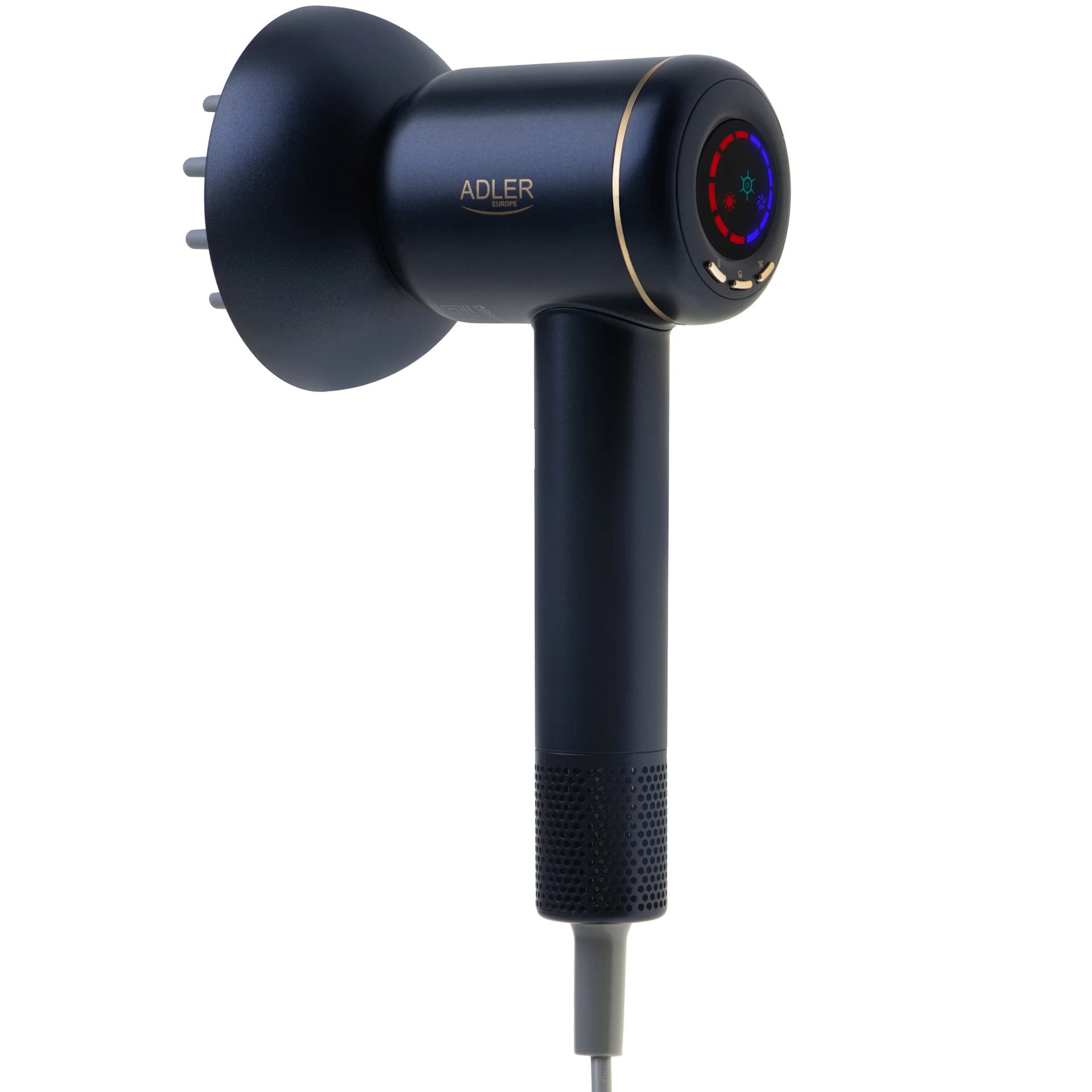 Adler Hair Dryer   AD 2270 SUPERSPEED   1600 W   Number of temperature settings 3   Ionic function   Diffuser nozzle   Blue - Image 10