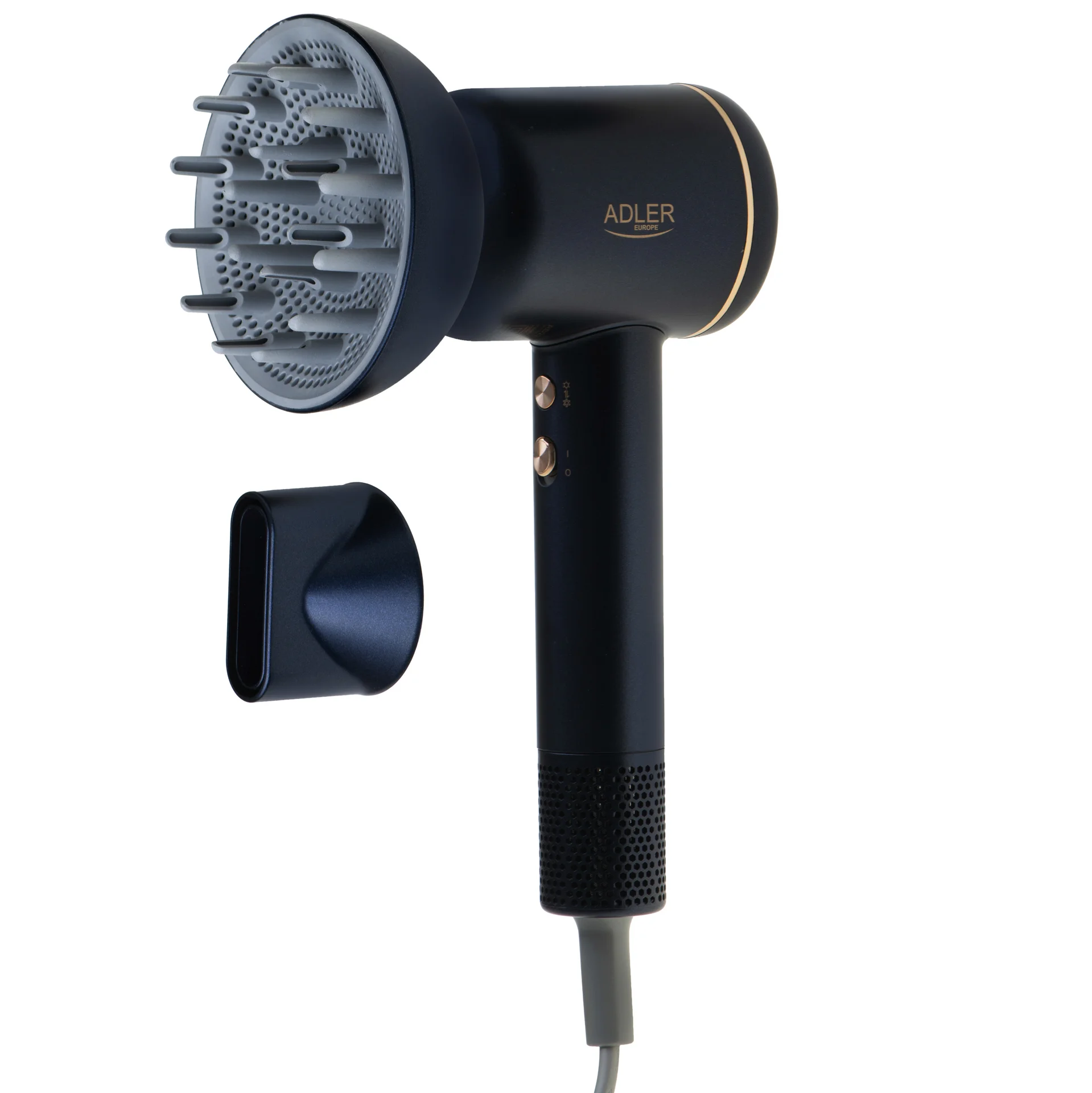 Adler Hair Dryer   AD 2270 SUPERSPEED   1600 W   Number of temperature settings 3   Ionic function   Diffuser nozzle   Blue - Image 3