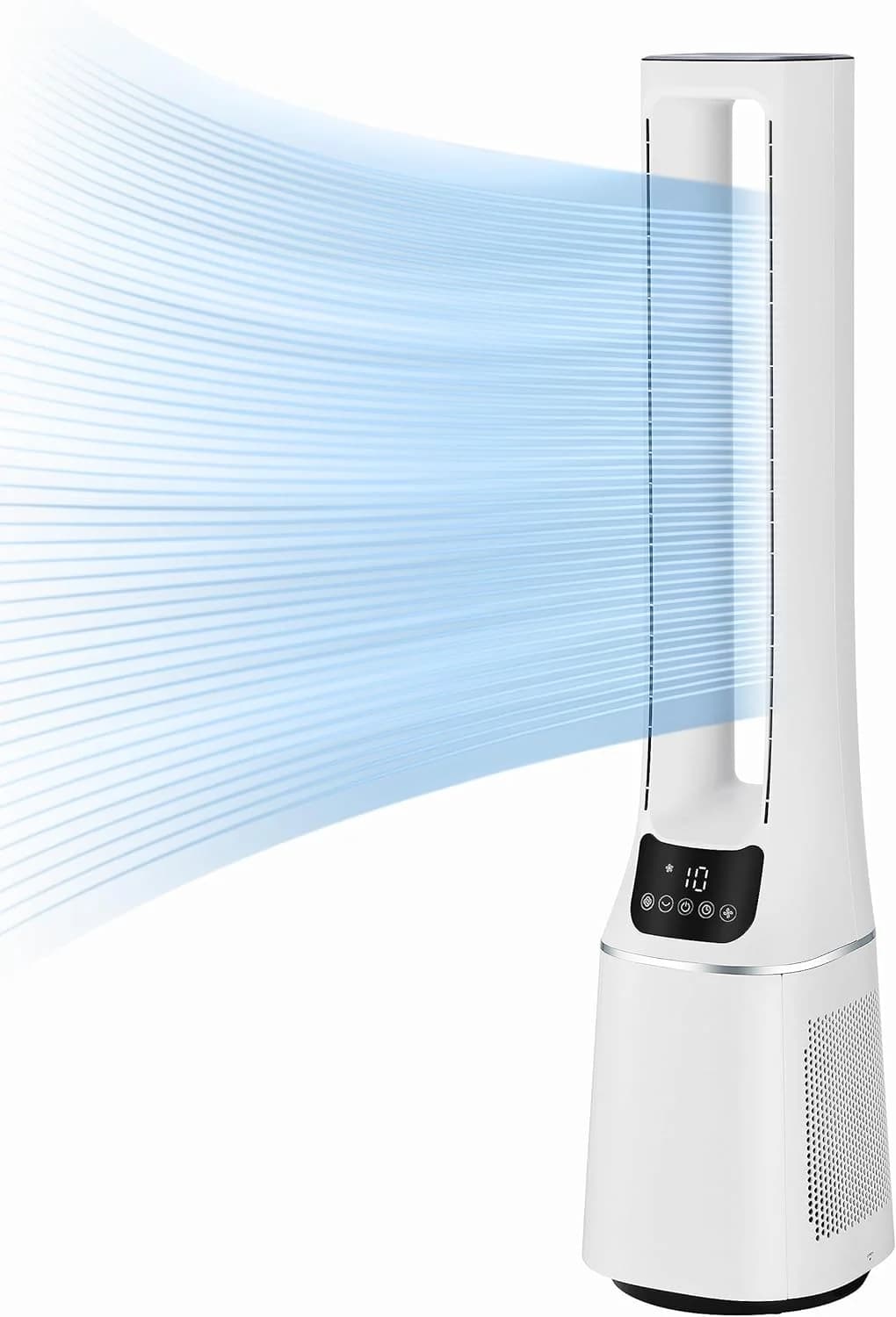 Midea   Bladeless Fan with Air purifier   MFP-120   White   Diameter 15 cm   Oscillation   Remote control - Image 1