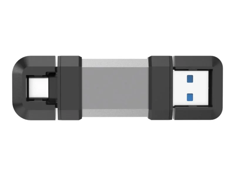 Silicon Power Dual USB Drive   Mobile C51   128 GB   USB Type-A and USB Type-C   Silver - Image 1