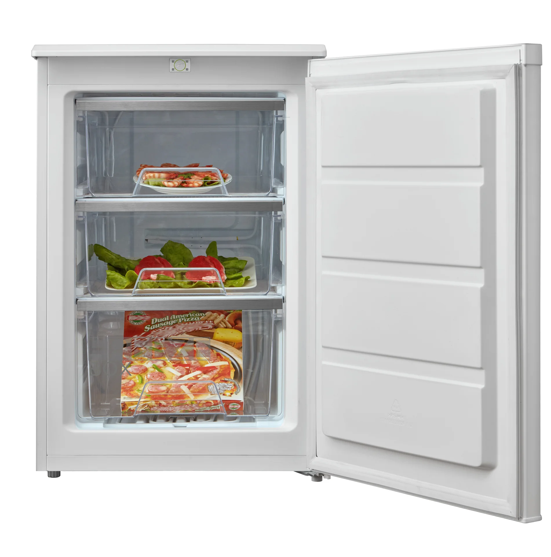 Midea Freezer   MDRD129FZE01   Energy efficiency class E   Upright   Free standing   Height 84.5 cm   Total net capacity 86 L   White - Image 4