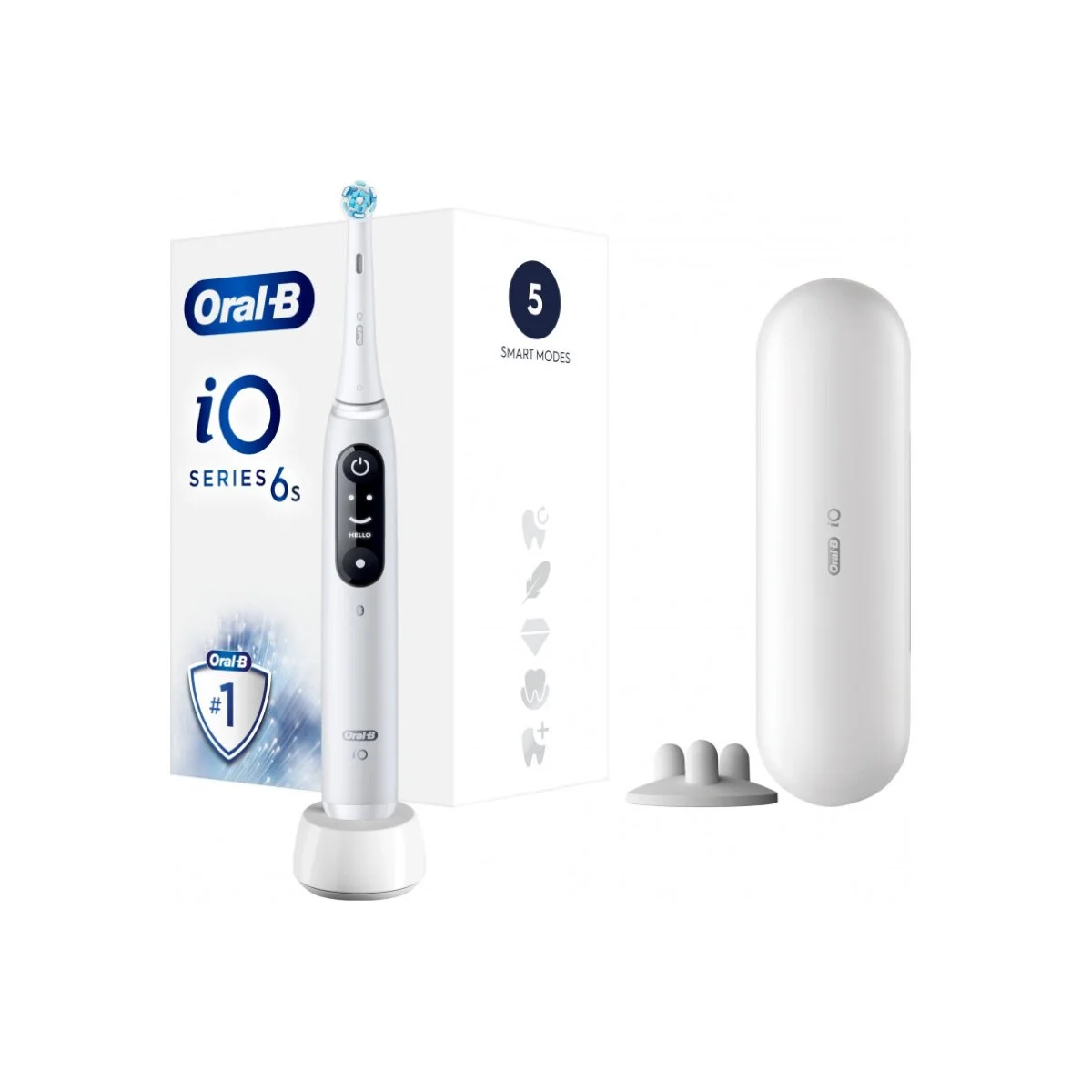 Oral-B Electric Toothbrush iO6 Rechargeable For adults Number of brush heads included 1 Number of teeth brushing modes 5 White - Image 1