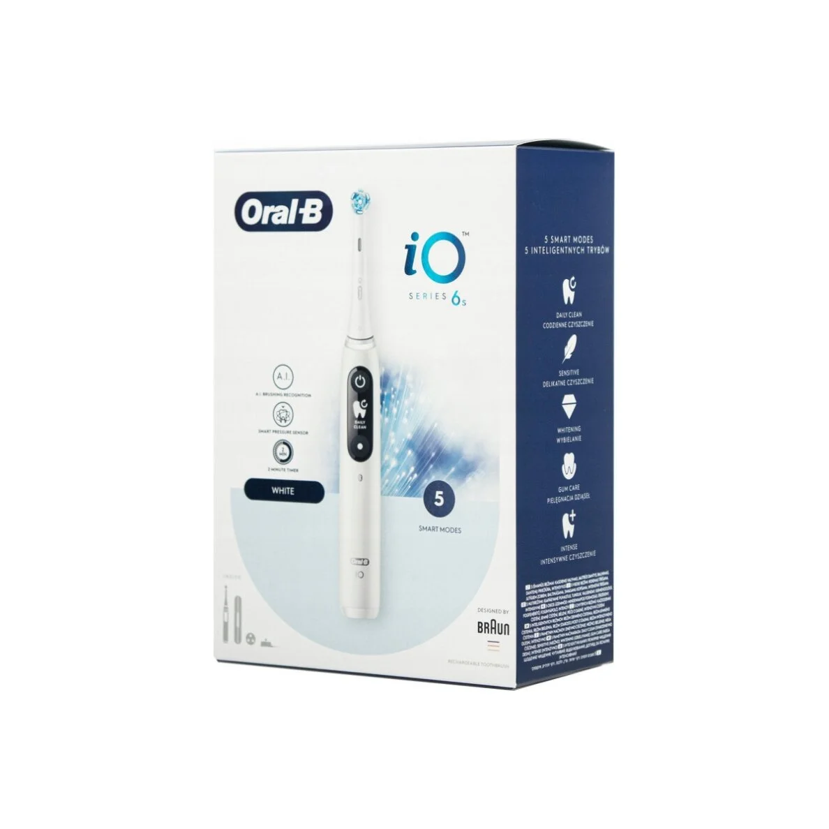 Oral-B Electric Toothbrush iO6 Rechargeable For adults Number of brush heads included 1 Number of teeth brushing modes 5 White - Image 6