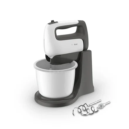 TEFAL HT464138 Prep'Mix+ Hand Mixer 500 W Number of speeds 5 Turbo mode White/Grey - Image 1