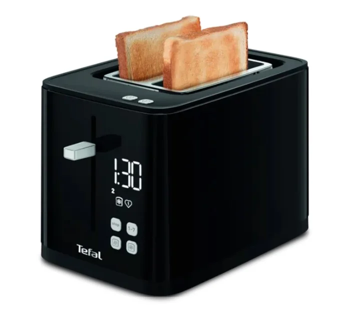 TEFAL Toaster   TT6408   Power 850 W   Number of slots 2   Housing material Plastic   Black - Image 1