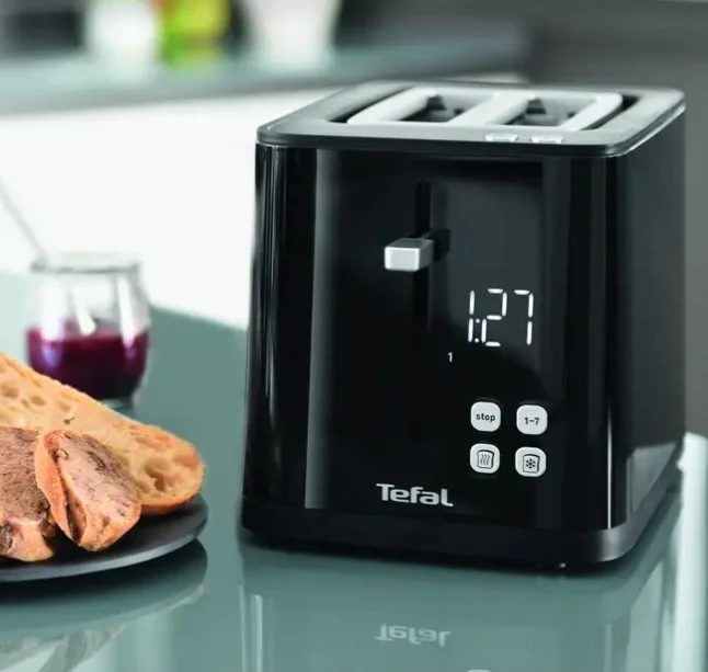 TEFAL Toaster   TT6408   Power 850 W   Number of slots 2   Housing material Plastic   Black - Image 3