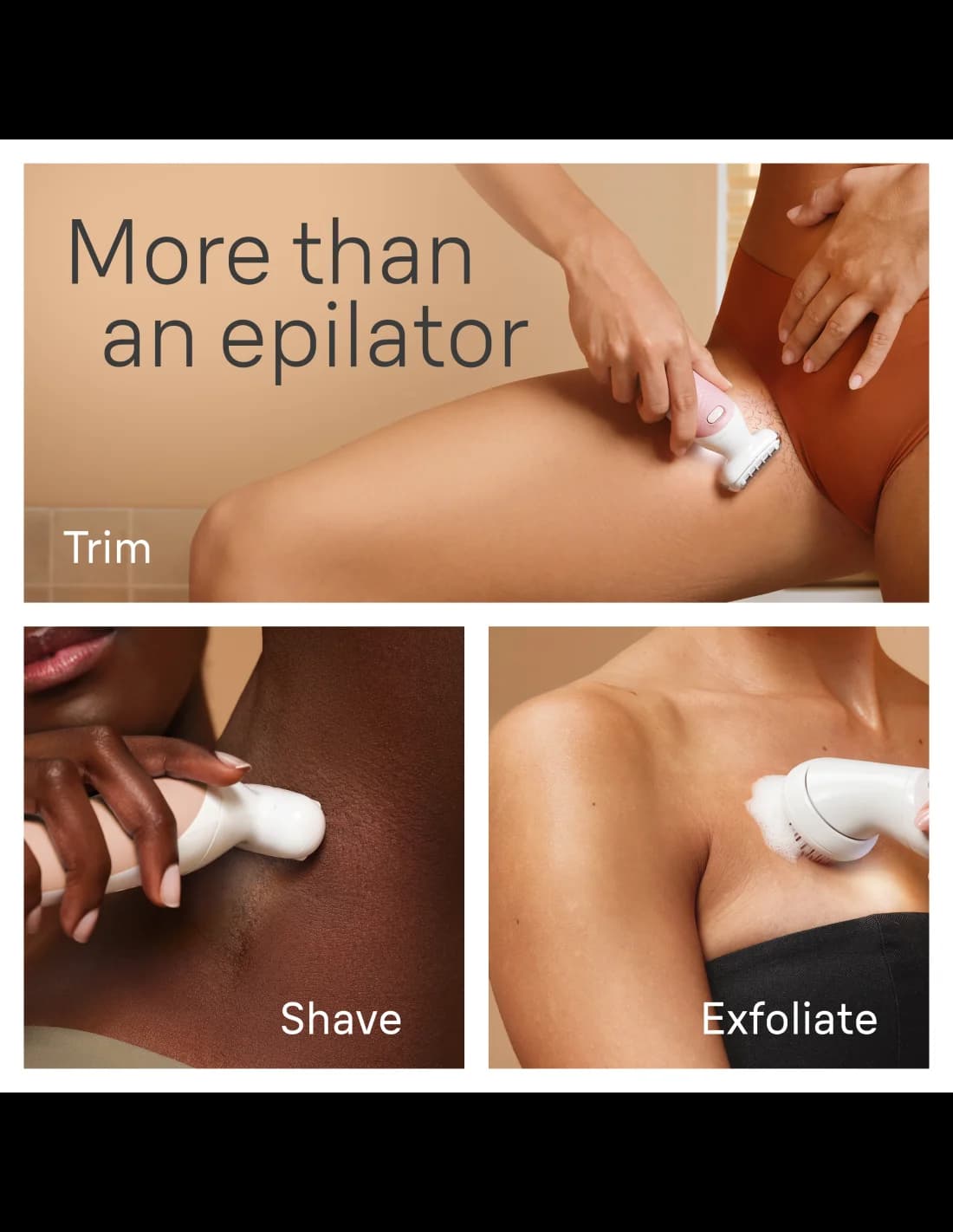 Braun Epilator   SES9-360 Silk épil 9 Flex 3D   Operating time (max) 50 min   Number of power levels 1   Wet & Dry   White/Rose - Image 5