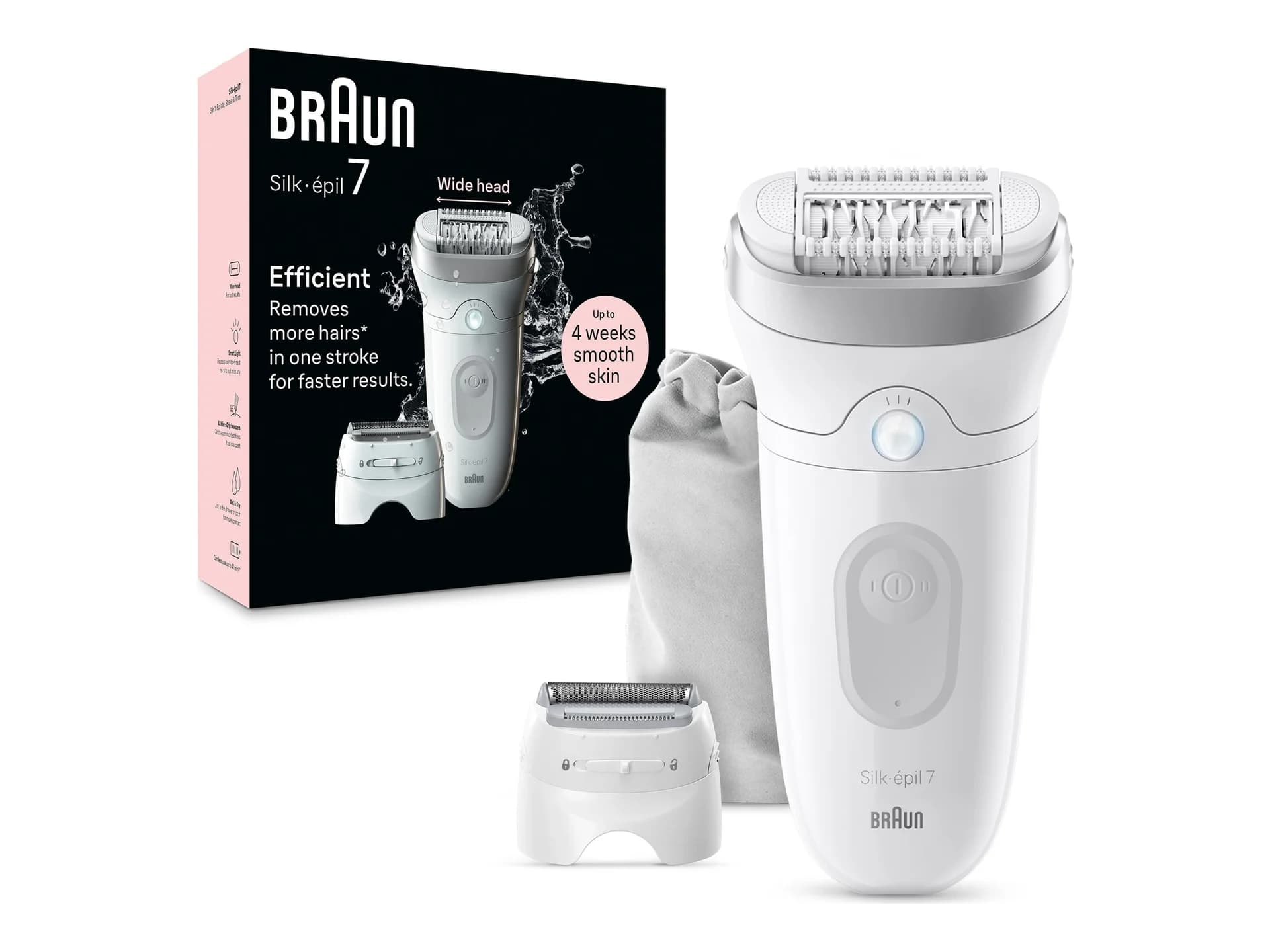 Braun Epilator   SE7-041 Silk épil 7   Number of power levels 2   Wet & Dry   White/Silver - Image 2