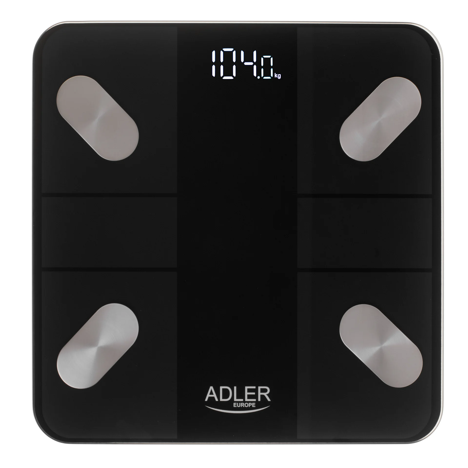 Adler Smart Bathroom Scale AD 8186b Maximum weight (capacity) 180 kg Accuracy 100 g Body Mass Index (BMI) measuring Black - Image 1