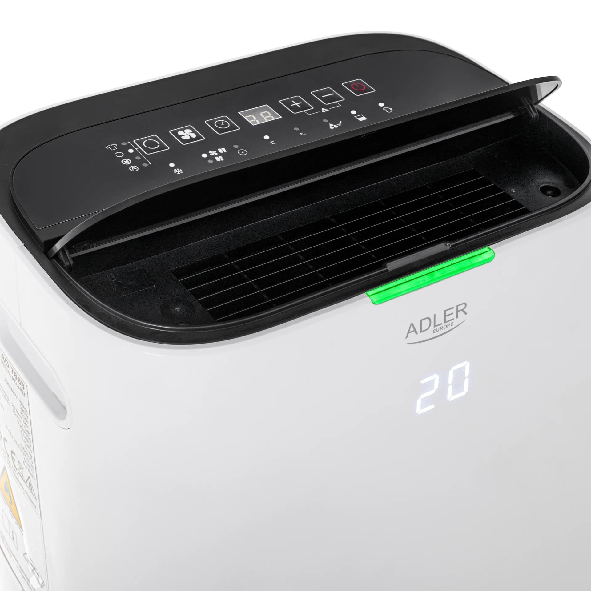 Adler   2-in1 Air Dehumidifier and Air purifier   AD 7863   Power 420 W   Suitable for rooms up to 140 m³   Water tank capacity 6.5 L   White - Image 5