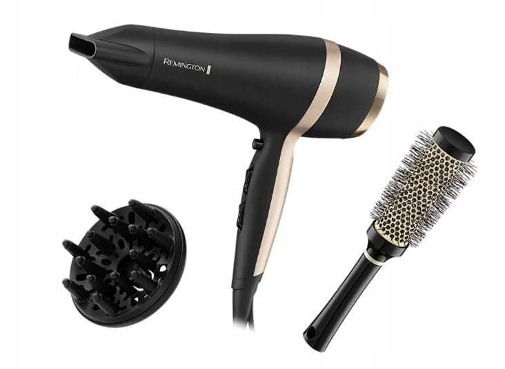 Remington Salon Smooth Hair Dryer Gift Set D6940GP 2100 W Number of temperature settings 3 Ionic function Diffuser nozzle Black - Image 2