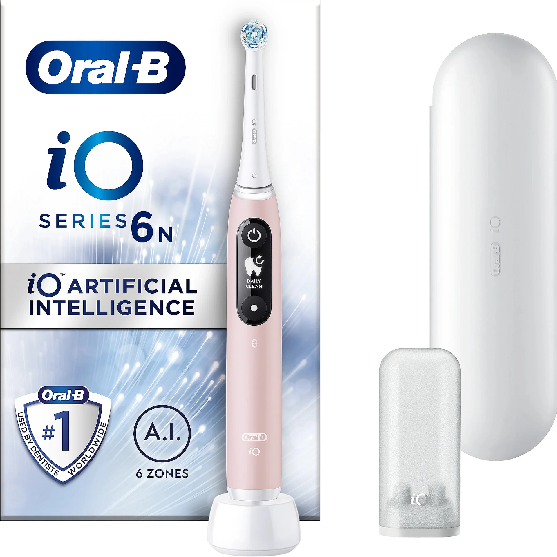 Oral-B Electric Toothbrush iO Series 6 Rechargeable For adults Number of brush heads included 1 Number of teeth brushing modes 5 Pink - Image 3