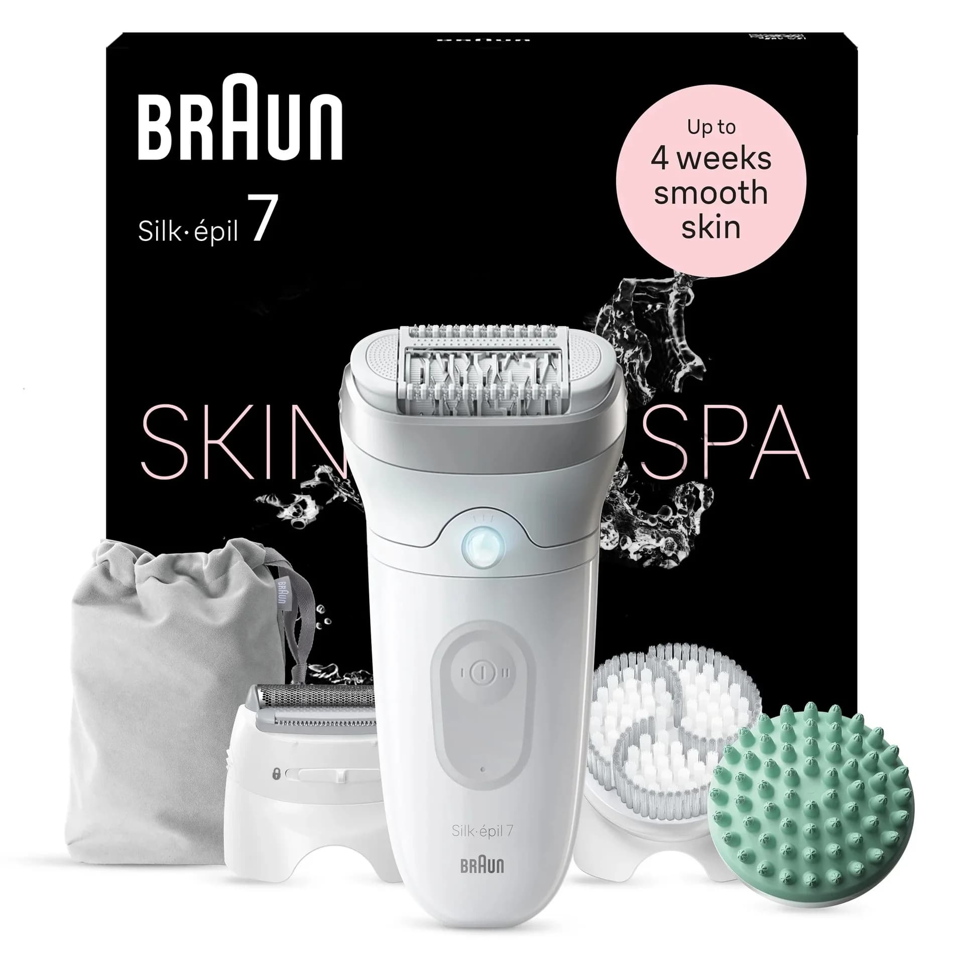 Braun   Epilator   Silk-épil SE7-081   Operating time (max) 40 min   Number of power levels 1   Wet & Dry   White - Image 1