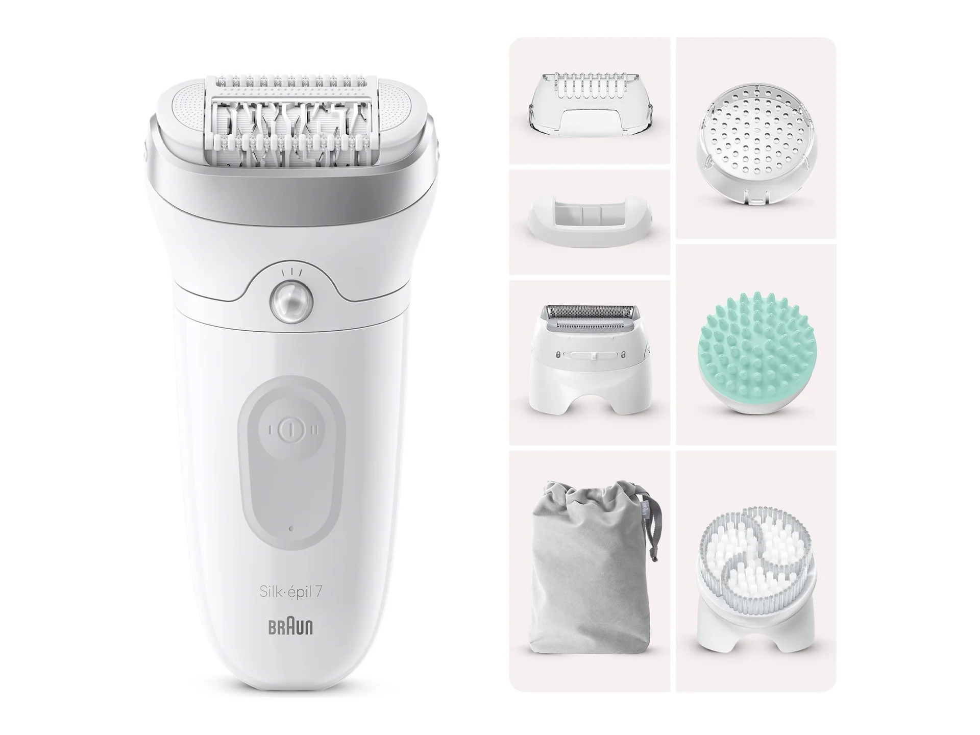 Braun   Epilator   Silk-épil SE7-081   Operating time (max) 40 min   Number of power levels 1   Wet & Dry   White - Image 2