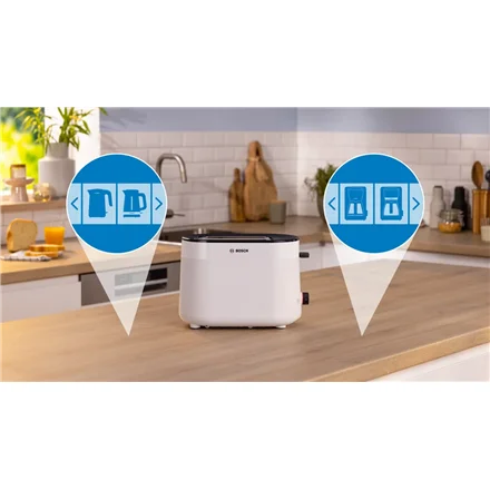 Bosch Compact Toaster   TAT2M121 MyMoment   Power 950 W   Number of slots 2   Housing material Plastic   White - Image 3