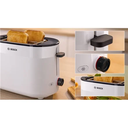 Bosch Compact Toaster   TAT2M121 MyMoment   Power 950 W   Number of slots 2   Housing material Plastic   White - Image 5