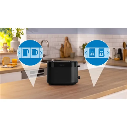 Bosch Compact Toaster   TAT2M123 MyMoment   Power 950 W   Number of slots 2   Housing material Plastic   Black - Image 4