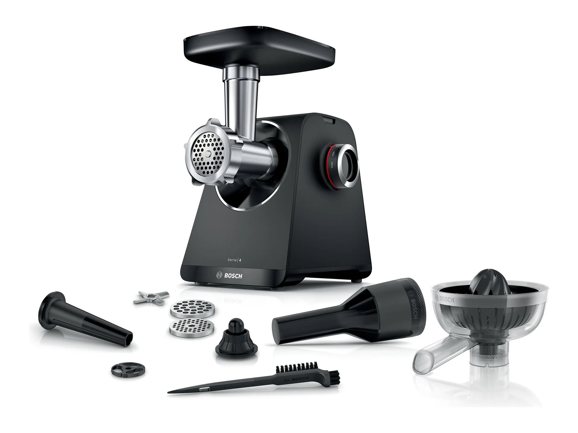 Bosch Food Mincer   MFWS430B   Black   Number of speeds 2   Throughput (kg/min) 2.5 - Image 1