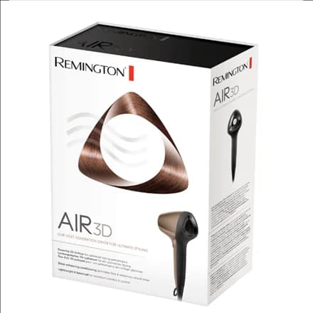 Remington The Salon Collection Air3D Hair Dryer   D7777   1800 W   Number of temperature settings 3   Ionic function   Diffuser nozzle   Brown - Image 3