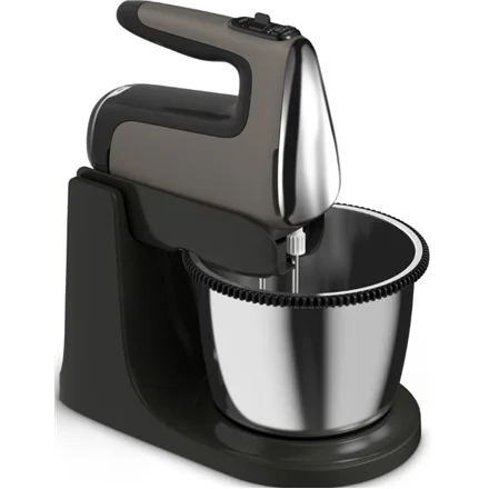TEFAL Hand Mixer Powermix Silence HT654E38 Hand Mixer 600 W Number of speeds 5 Turbo mode Dark grey - Image 1