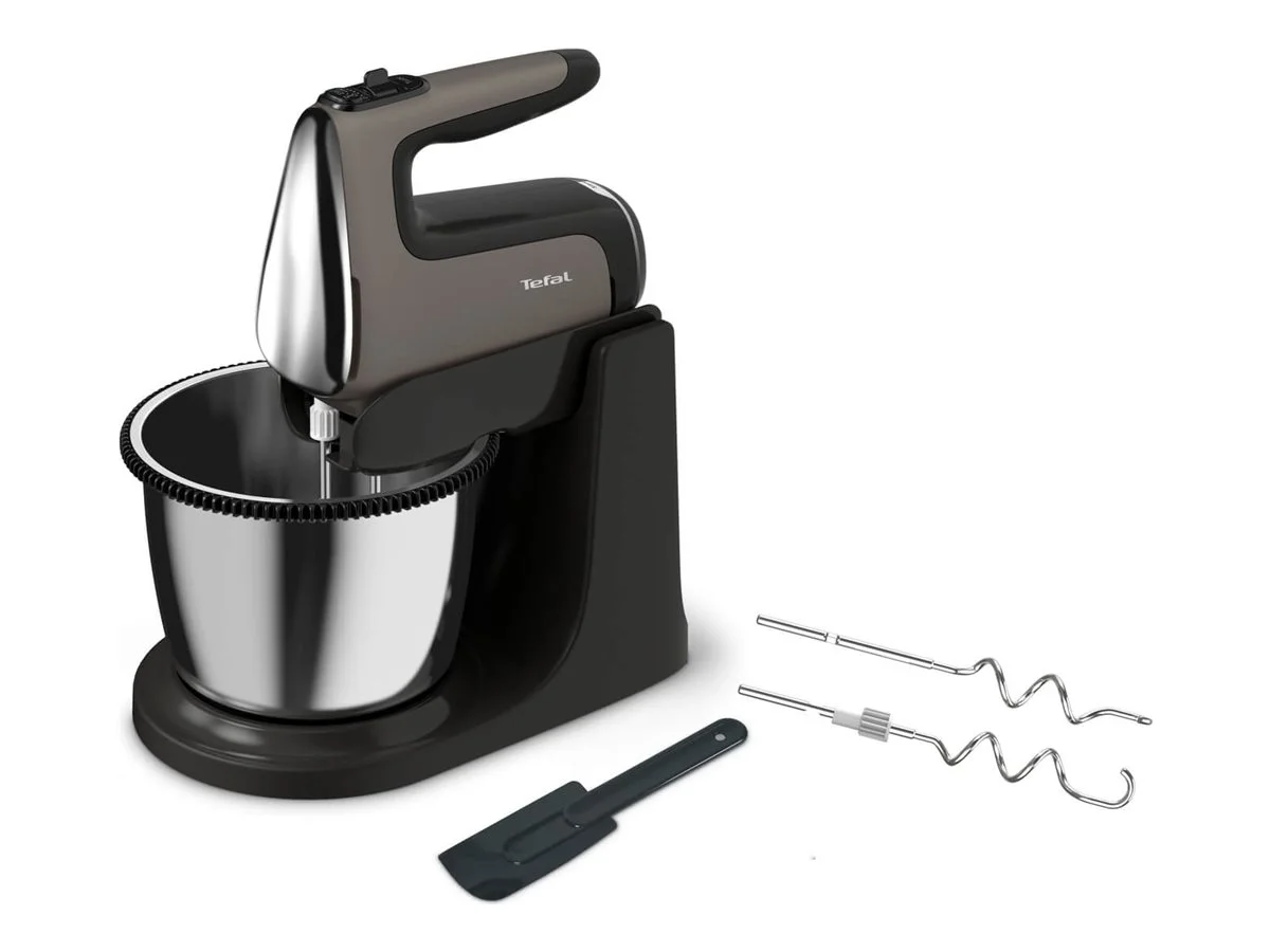 TEFAL Hand Mixer Powermix Silence HT654E38 Hand Mixer 600 W Number of speeds 5 Turbo mode Dark grey - Image 2