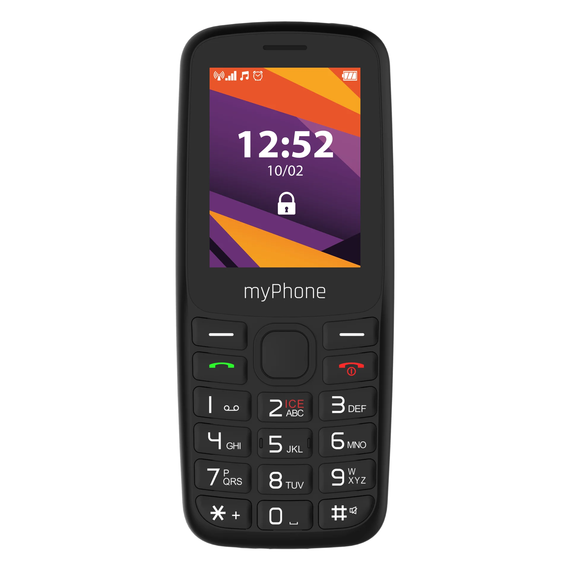 myPhone 6410 LTE   Black   2.4 "   TFT   64 MB   128 MB   Dual SIM   Nano SIM   USB version Type-C   Built-in camera   Main camera resolution 0.3 MP   1400 mAh - Image 1