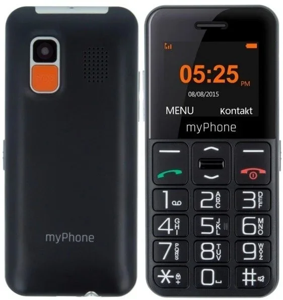 myPhone Halo Easy   Black   1.77 "   TFT   24 MB   32 MB   Single SIM   Bluetooth   Main camera resolution 0.3 MP   1000 mAh - Image 1