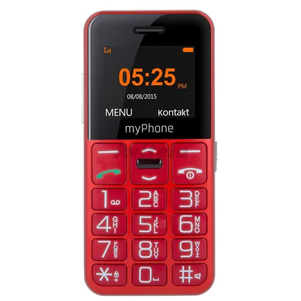 myPhone   Halo Easy   Red   1.77 "   TFT   24 MB   32 MB   Single SIM   Bluetooth   Main camera resolution 0.3 MP   1000 mAh - Image 1