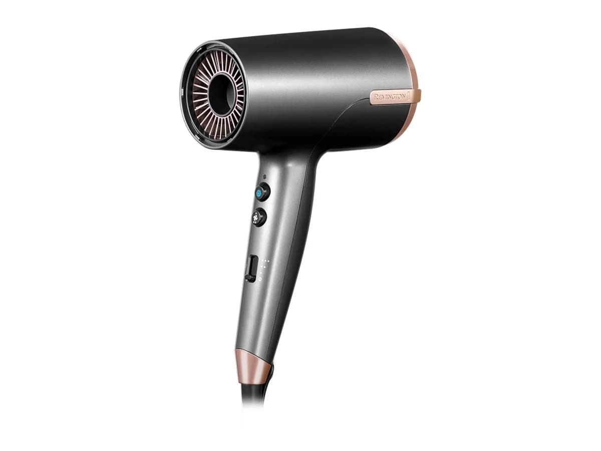 Remington   Hair dryer   D6077   2000 W   Number of temperature settings 3   Ionic function   Diffuser nozzle   Grey - Image 2