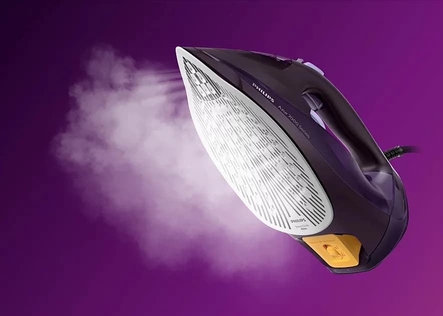 Philips DST7051/30 7000 Series Steam Iron 2800 W Water tank capacity 300 ml Continuous steam 50 g/min Dark purple Steam boost performance 250 g/min - Image 2