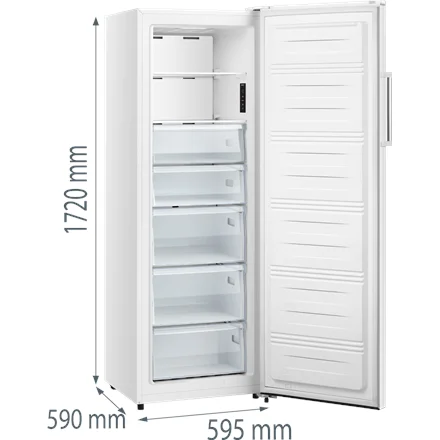 Gorenje FN617EEW5 Energy efficiency class E Upright Free standing Height 172 cm Total net capacity 240 L No Frost system Display White - Image 4