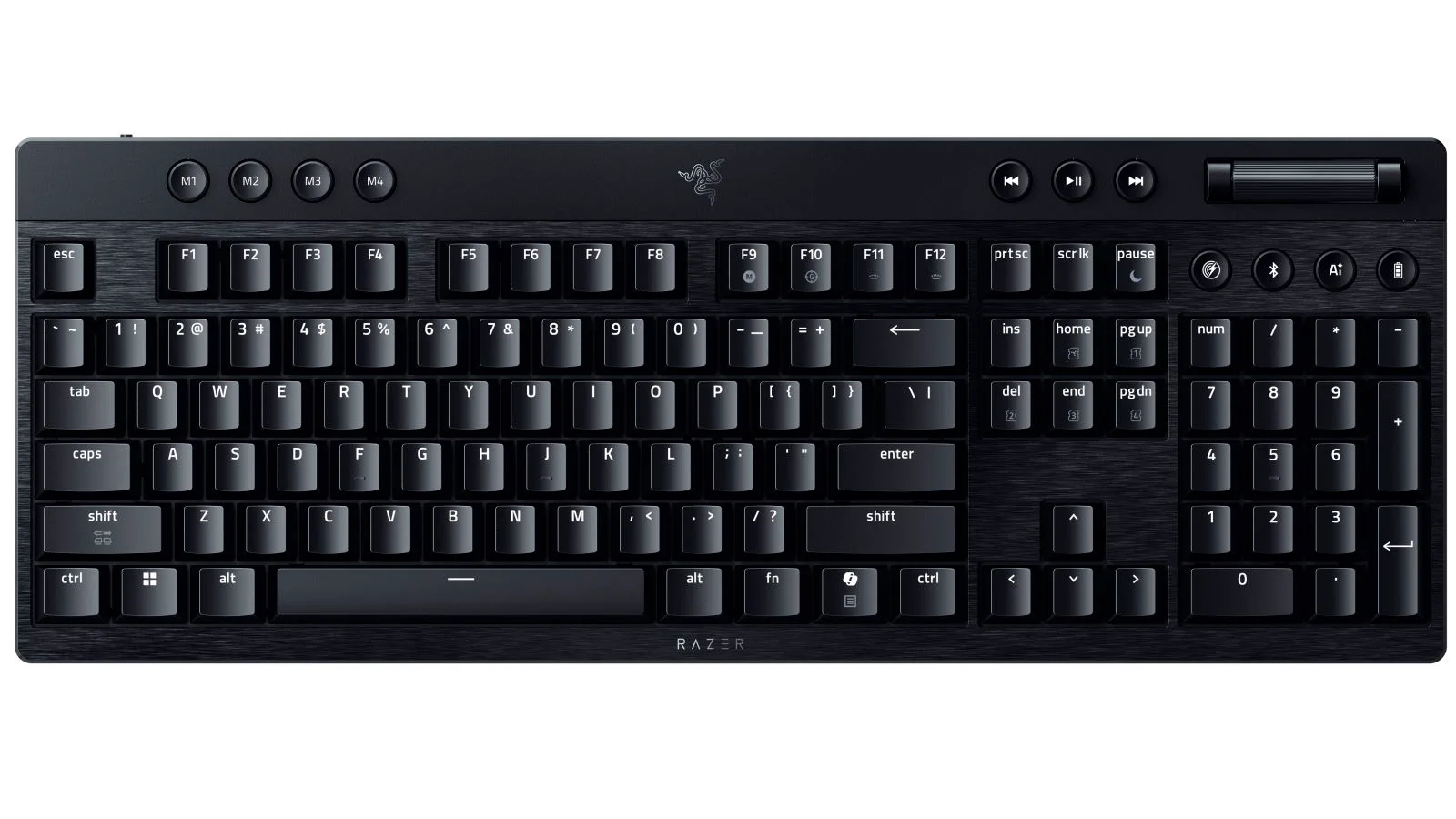 Razer   BlackWidow V4 Low-profile HyperSpeed   Gaming Keyboard   Wireless   US   2.4GHz, Bluetooth, USB-C   Yellow Linear - Image 3