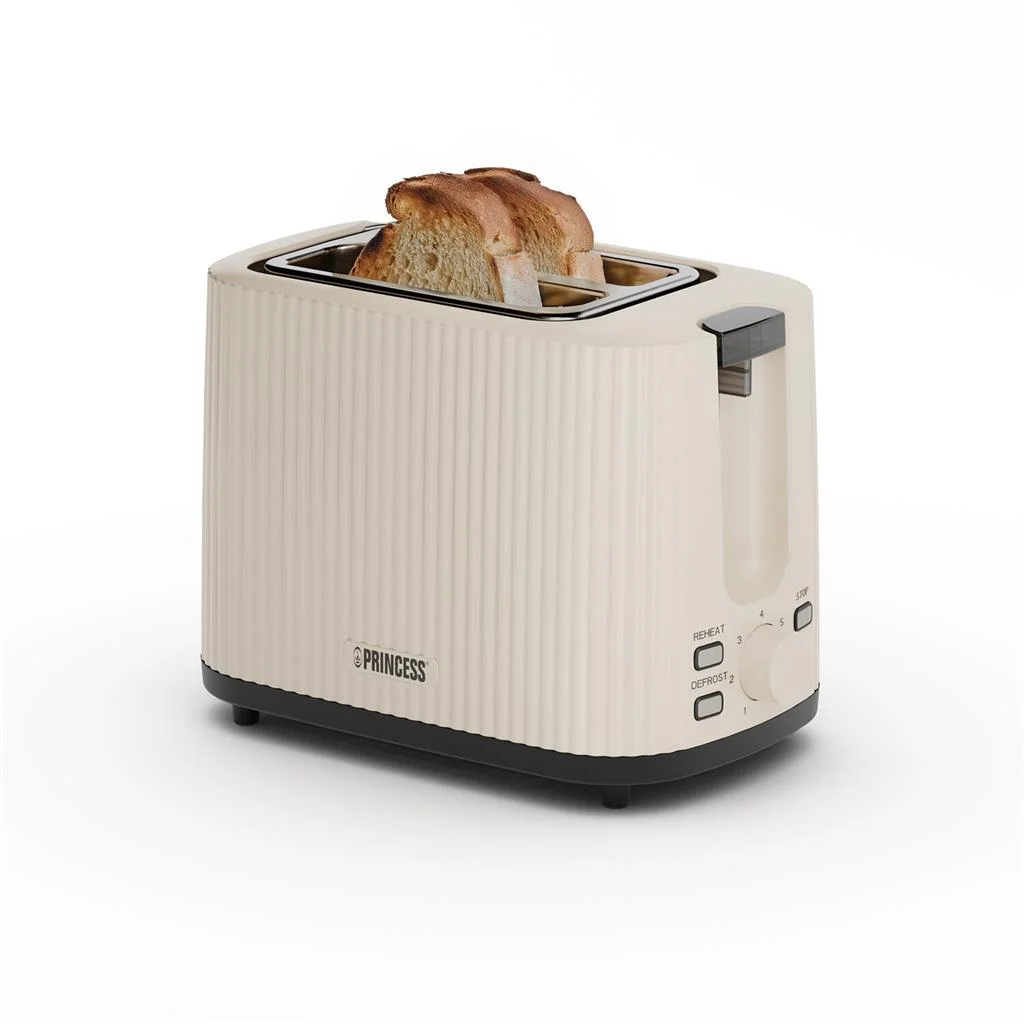 Princess Wave Toaster 142337 Power 930 W Number of slots 2 Housing material Plastic Beige - Image 3