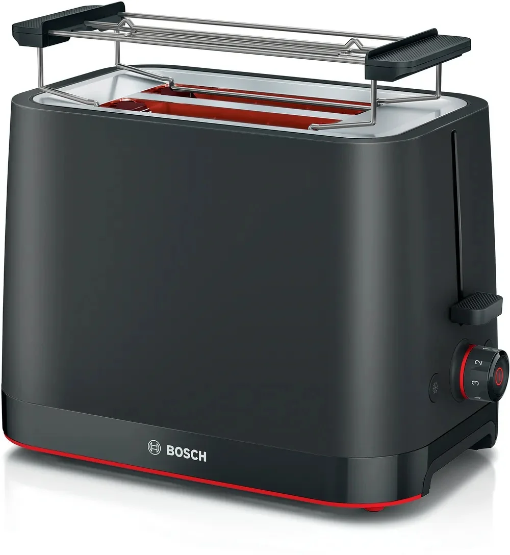Bosch Compact Toaster   TAT3M123 MyMoment   Power 950 W   Number of slots 2   Housing material Plastic   Black - Image 1