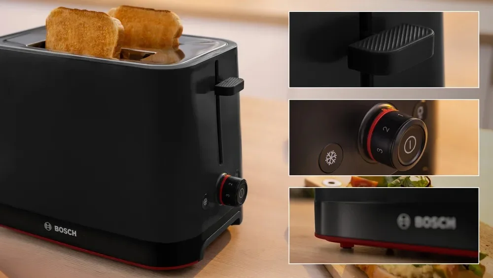 Bosch Compact Toaster   TAT3M123 MyMoment   Power 950 W   Number of slots 2   Housing material Plastic   Black - Image 5