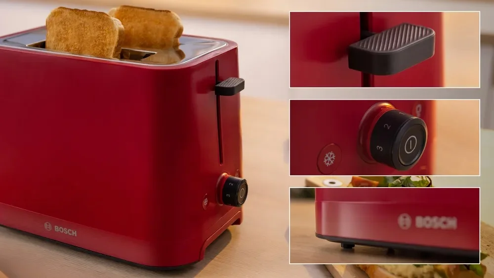 Bosch Compact Toaster   TAT3M124 MyMoment   Number of slots 2   Housing material Plastic   Red - Image 5
