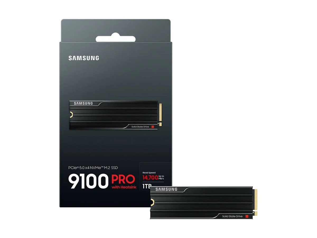 Samsung 9100 PRO With Heatsink   1000 GB   SSD form factor M.2 2280   Solid-state drive interface PCIe 5.0 NVMe   Read speed 14800 MB/s   Write speed 13400 MB/s - Image 10