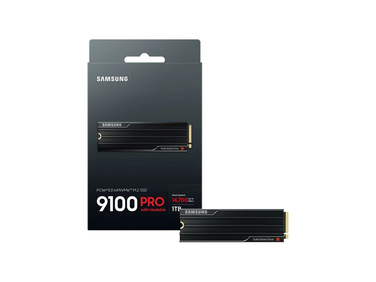 Samsung 9100 PRO With Heatsink   1000 GB   SSD form factor M.2 2280   Solid-state drive interface PCIe 5.0 NVMe   Read speed 14800 MB/s   Write speed 13400 MB/s - Image 11