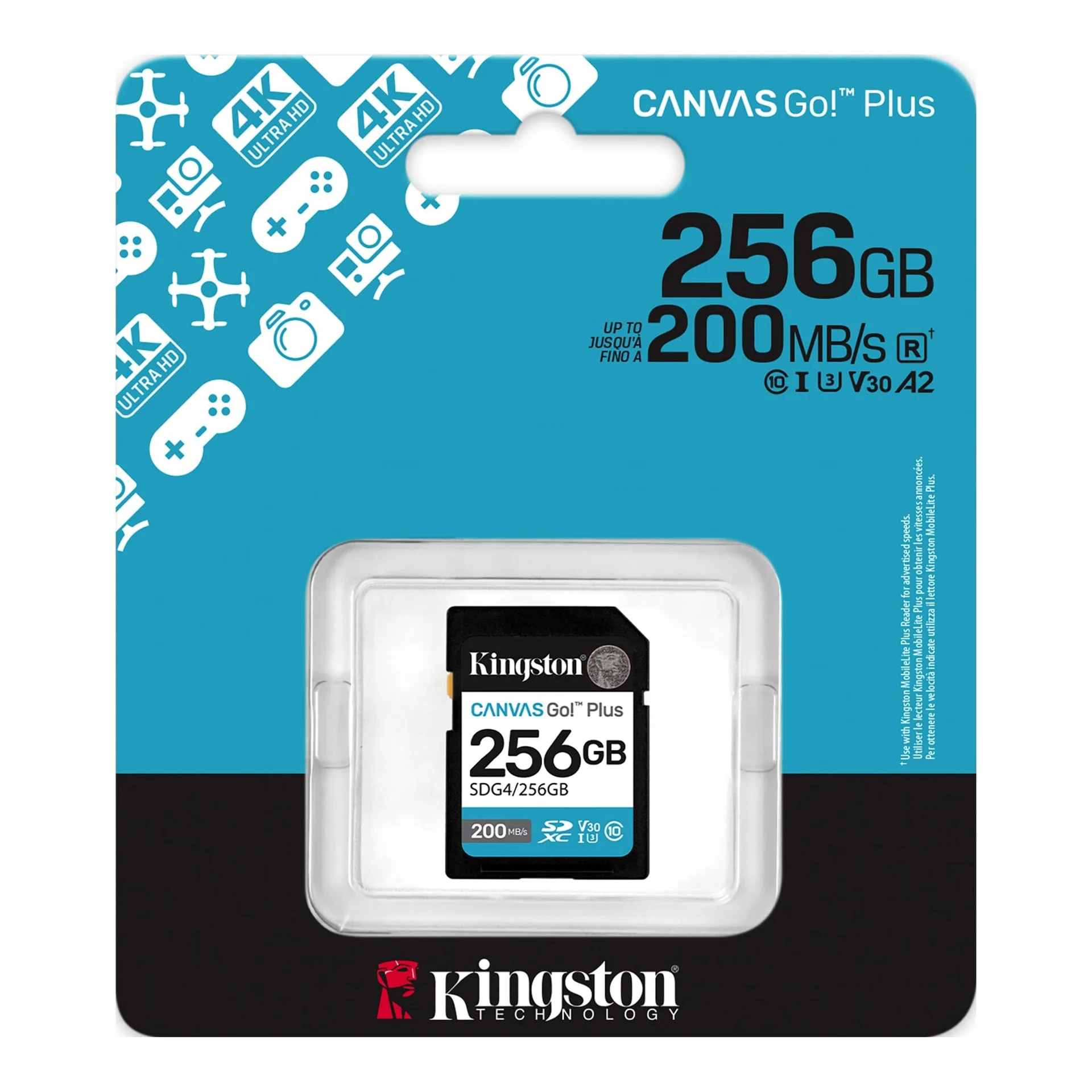 Kingston Canvas Go! Plus 256 GB SD Flash memory class Class 10, UHS-I, U3, V30 - Image 4