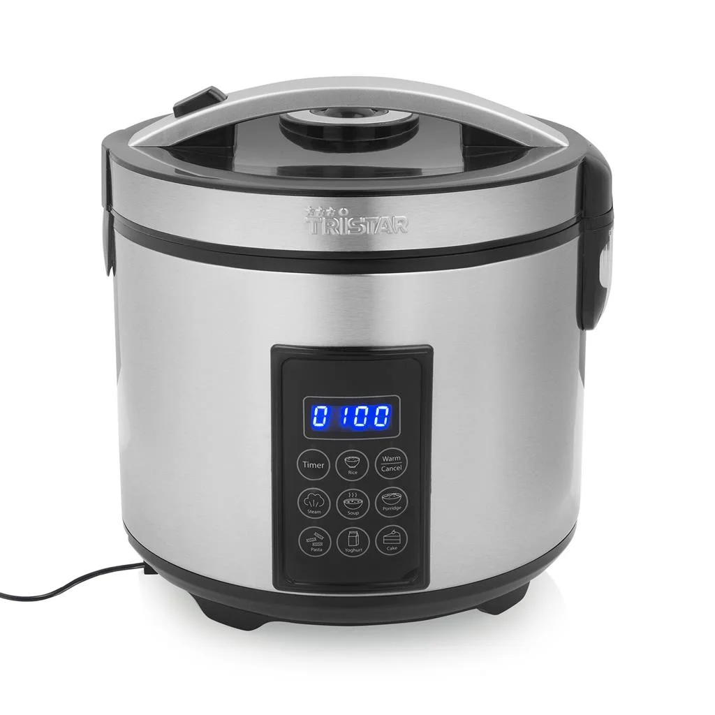 Tristar Digital Rice and Steam Cooker RK-6138 900 W 2.2 L Number of programs 7 Grey - Image 1