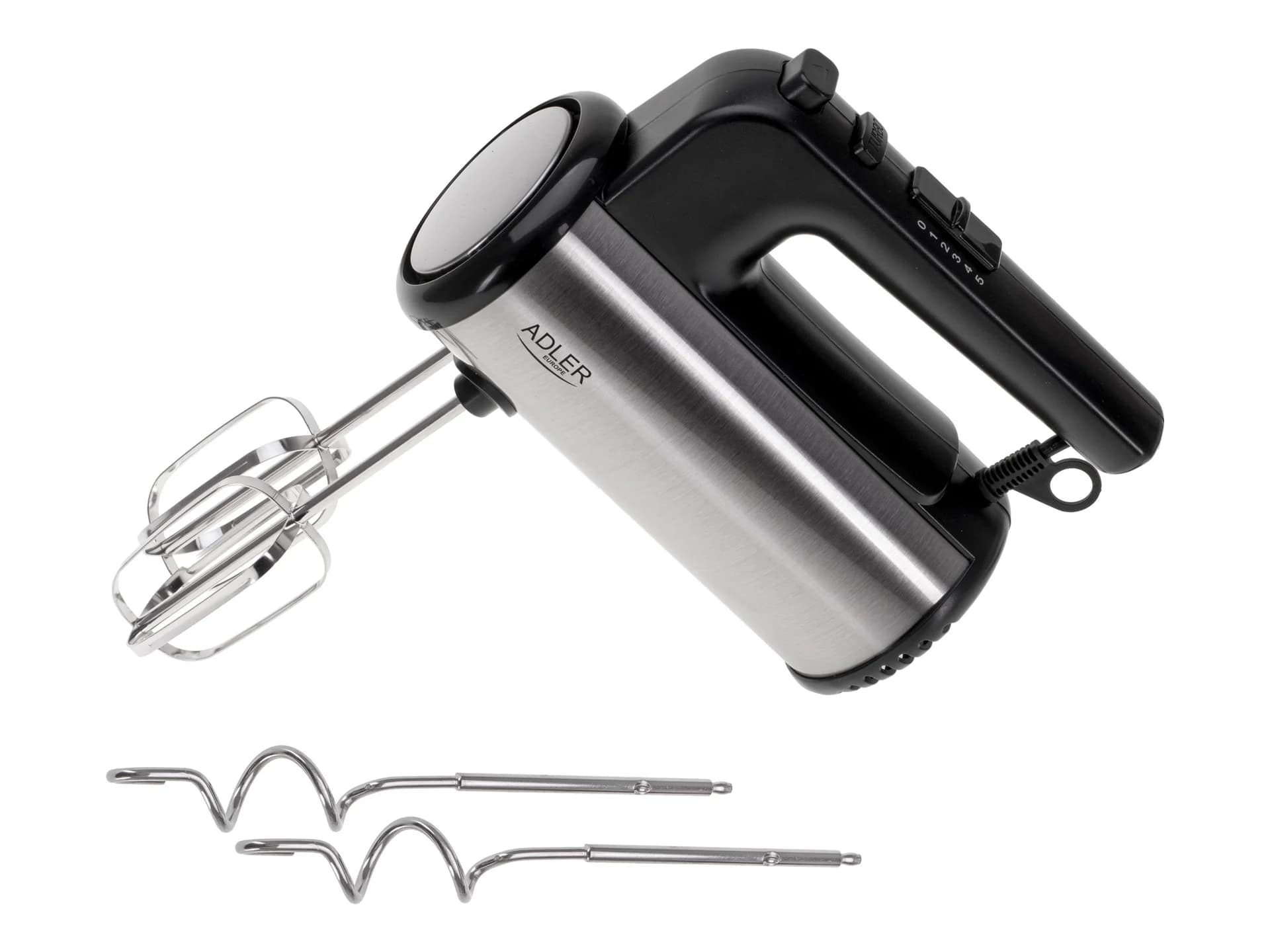 Adler Hand mixer   AD 4232   Hand Mixer   900 W   Number of speeds 5   Turbo mode   Black/Stainless Steel - Image 2