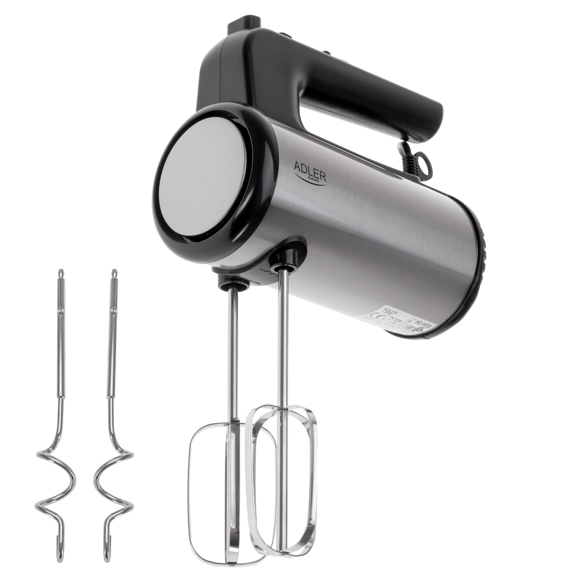 Adler Hand mixer   AD 4232   Hand Mixer   900 W   Number of speeds 5   Turbo mode   Black/Stainless Steel - Image 4