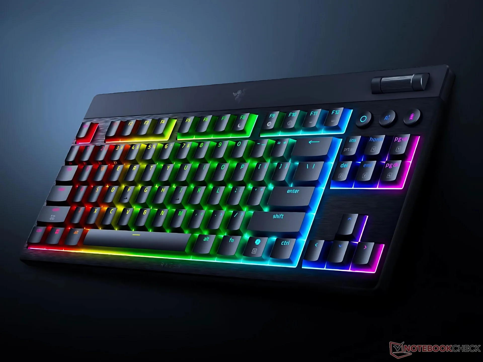 Razer BlackWidow V4 Low-Profile HyperSpeed Keyboard Wireless US Bluetooth Green Switches Black - Image 4