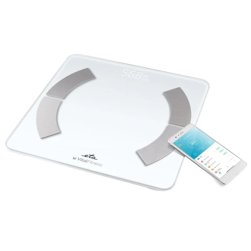 ETA Personal Scale ETA277990000 Vital Fitness Maximum weight (capacity) 180 kg Accuracy 100 g Body Mass Index (BMI) measuring White - Image 1