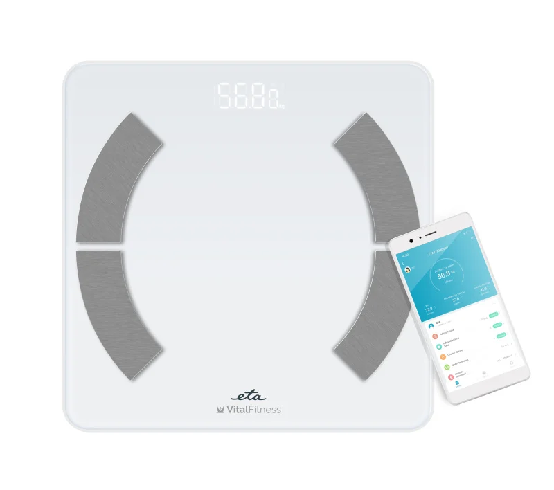 ETA Personal Scale ETA277990000 Vital Fitness Maximum weight (capacity) 180 kg Accuracy 100 g Body Mass Index (BMI) measuring White - Image 4